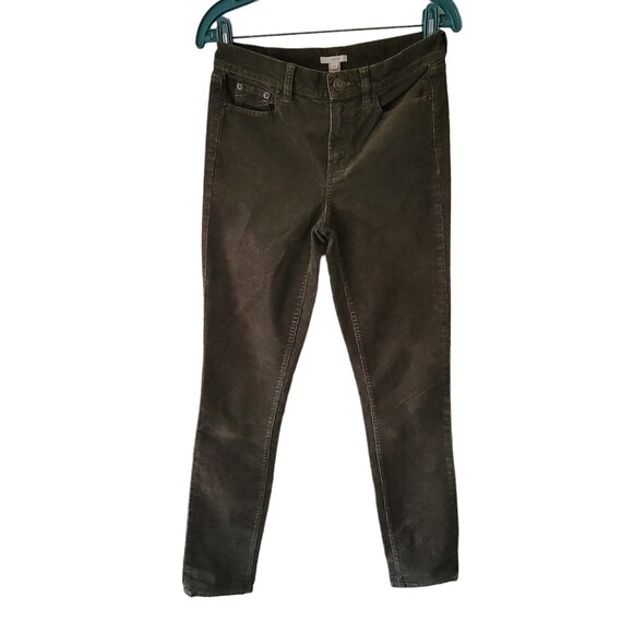 J.CREW Corduroy Lookout High Rise Skinny Cords Pants‎ 27 Green - Picture 2 of 4